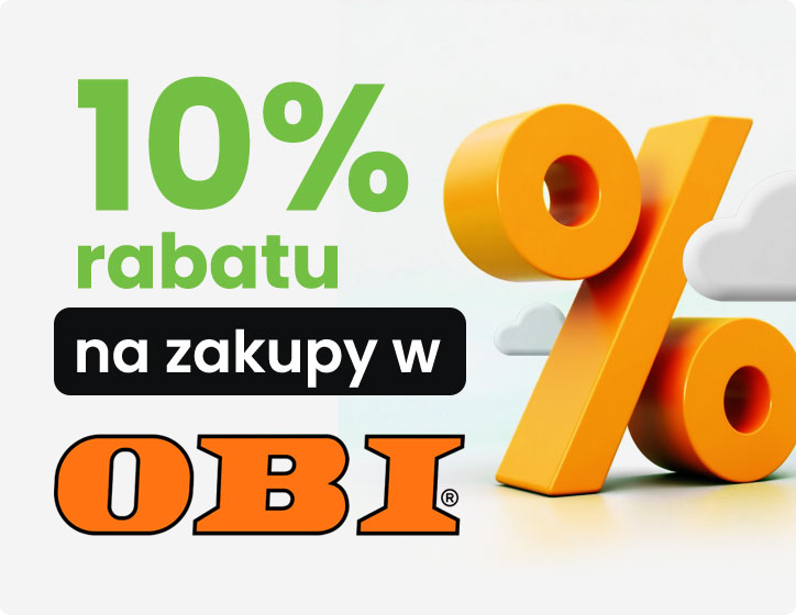 Przy zakupie projektu domu - rabat 10% do OBI